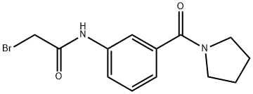 2-Bromo-N-[3-(1-pyrrolidinylcarbonyl)phenyl]-acetamide Struktur