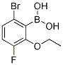 2-Ethoxy-3-fluoro-6-bromophenylboronic acid Struktur