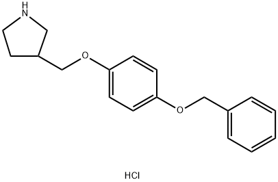 3-{[4-(Benzyloxy)phenoxy]methyl}pyrrolidinehydrochloride Struktur