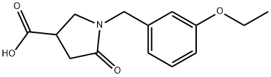 1-(3-Ethoxy-benzyl)-5-oxo-pyrrolidine-3-carboxylic acid Struktur