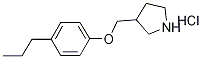 3-[(4-Propylphenoxy)methyl]pyrrolidinehydrochloride Struktur