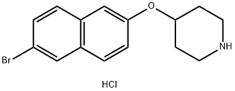 4-[(6-Bromo-2-naphthyl)oxy]piperidinehydrochloride Struktur