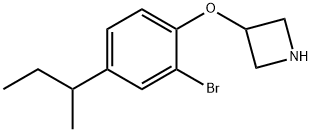 3-[2-Bromo-4-(sec-butyl)phenoxy]azetidine Struktur