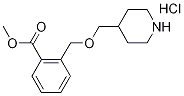 Methyl 2-[(4-piperidinylmethoxy)methyl]benzoatehydrochloride Struktur