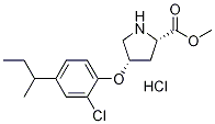 Methyl (2S,4S)-4-[4-(sec-butyl)-2-chlorophenoxy]-2-pyrrolidinecarboxylate hydrochloride Struktur