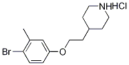 4-[2-(4-Bromo-3-methylphenoxy)ethyl]piperidinehydrochloride Struktur