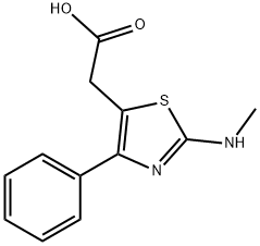 (2-Methylamino-4-phenyl-thiazol-5-yl)-acetic acid Struktur