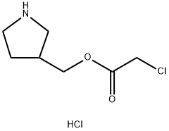 3-Pyrrolidinylmethyl 2-chloroacetate hydrochloride Struktur