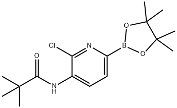 N-(2-Chloro-6-(4,4,5,5-tetramethyl-1,3,2-dioxaborolan-2-yl)pyridin-3-yl)pivalamide Struktur