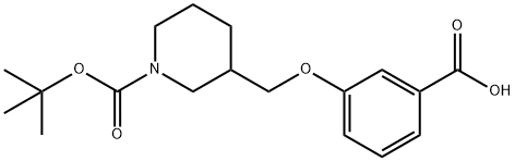 1-piperidinecarboxylic acid, 3-[(3-carboxyphenoxy)methyl]- Struktur