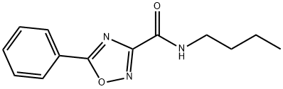 5-Phenyl-[1,2,4]oxadiazole-3-carboxylic acid butylamide Struktur