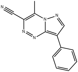 4-Methyl-8-phenylpyrazolo[5,1-c][1,2,4]triazine-3-carbonitrile Struktur