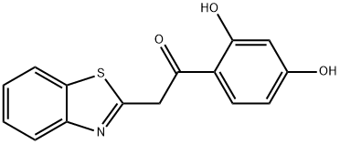 2-(1,3-Benzothiazol-2-yl)-1-(2,4-dihydroxyphenyl)-ethanone Struktur