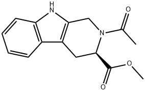 Methyl (3R)-2-acetyl-2,3,4,9-tetrahydro-1H-beta-carboline-3-carboxylate Struktur