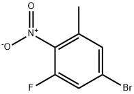 5-Bromo-1-fluoro-3-methyl-2-nitro-benzene Struktur