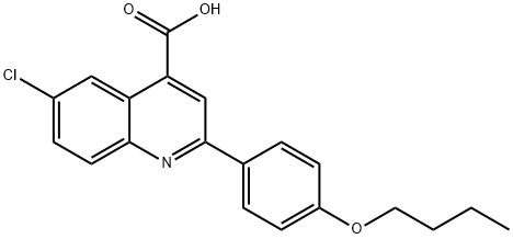 2-(4-BUTOXYPHENYL)-6-CHLOROQUINOLINE-4-CARBOXYLICACID Struktur