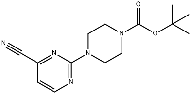 tert-butyl 4-(4-cyano-2-pyrimidinyl)tetrahydro-1(2H)-pyrazinecarboxylate Struktur