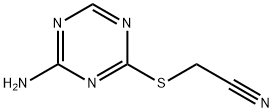 [(4-amino-1,3,5-triazin-2-yl)thio]acetonitrile Struktur