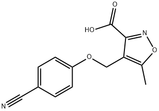 4-[(4-cyanophenoxy)methyl]-5-methylisoxazole-3-carboxylic acid Struktur