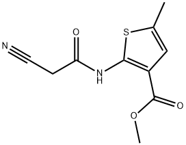 methyl 2-[(cyanoacetyl)amino]-5-methylthiophene-3-carboxylate Struktur