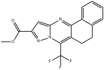 methyl 7-(trifluoromethyl)-5,6-dihydrobenzo[h]pyrazolo[5,1-b]quinazoline-10-carboxylate Struktur