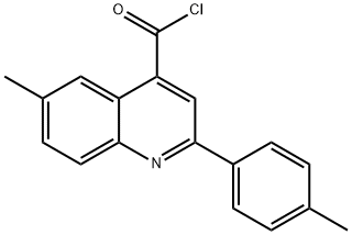 6-methyl-2-(4-methylphenyl)quinoline-4-carbonyl chloride Struktur