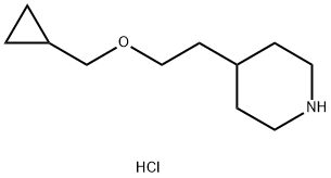 4-[2-(Cyclopropylmethoxy)ethyl]piperidinehydrochloride Struktur