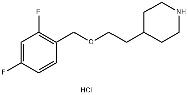 4-{2-[(2,4-Difluorobenzyl)oxy]ethyl}piperidinehydrochloride Struktur