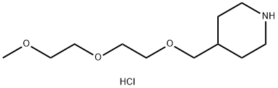 4-{[2-(2-Methoxyethoxy)ethoxy]methyl}piperidinehydrochloride Struktur