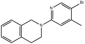 2-(5-Bromo-4-methyl-2-pyridinyl)-1,2,3,4-tetrahydroisoquinoline Struktur