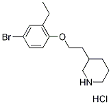 4-Bromo-2-ethylphenyl 2-(3-piperidinyl)ethylether hydrochloride Struktur