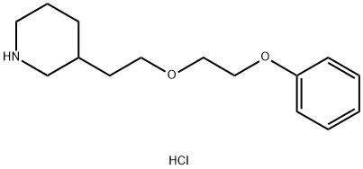 3-[2-(2-Phenoxyethoxy)ethyl]piperidinehydrochloride Struktur