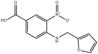 4-[(2-Furylmethyl)amino]-3-nitrobenzoic acid Struktur