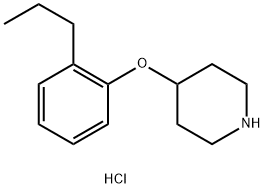 4-(2-Propylphenoxy)piperidine hydrochloride Struktur