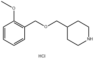 4-{[(2-Methoxybenzyl)oxy]methyl}piperidinehydrochloride Struktur