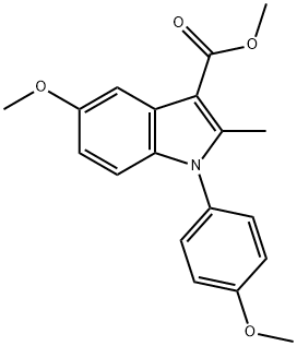 Methyl 5-methoxy-1-(4-methoxyphenyl)-2-methyl-1H-indole-3-carboxylate Struktur