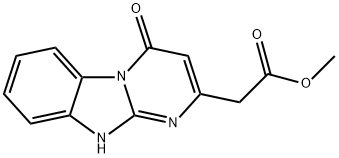 Methyl (4-oxo-1,4-dihydropyrimido-[1,2-a]benzimidazol-2-yl)acetate Struktur