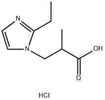 3-(2-ETHYL-IMIDAZOL-1-YL)-2-METHYL-PROPIONIC ACIDHYDROCHLORIDE Struktur