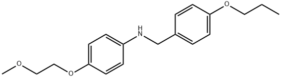 4-(2-Methoxyethoxy)-N-(4-propoxybenzyl)aniline Struktur