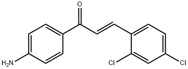 (2E)-1-(4-aminophenyl)-3-(2,4-dichlorophenyl)prop-2-en-1-one Struktur