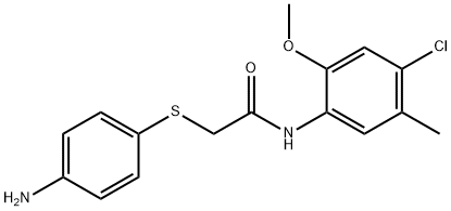 2-[(4-aminophenyl)thio]-N-(4-chloro-2-methoxy-5-methylphenyl)acetamide Struktur