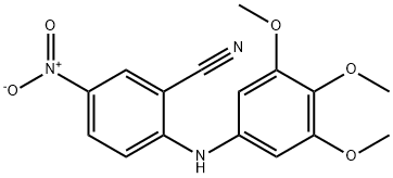 5-nitro-2-[(3,4,5-trimethoxyphenyl)amino]benzonitrile Struktur