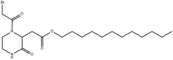 Dodecyl 2-[1-(2-bromoacetyl)-3-oxo-2-piperazinyl]acetate Struktur