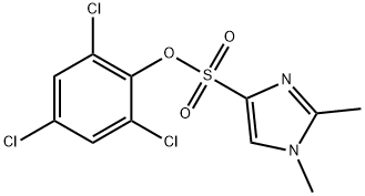 2,4,6-Trichlorophenyl 1,2-dimethyl-1H-imidazole-4-sulfonate Struktur