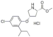 Methyl (2S,4S)-4-[2-(sec-butyl)-4-chlorophenoxy]-2-pyrrolidinecarboxylate hydrochloride Struktur