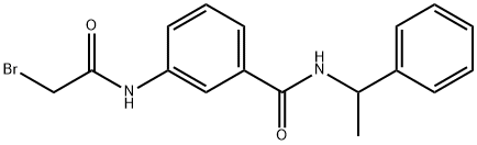 3-[(2-Bromoacetyl)amino]-N-(1-phenylethyl)-benzamide Struktur