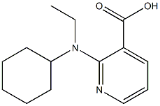 2-[Cyclohexyl(ethyl)amino]nicotinic acid Struktur