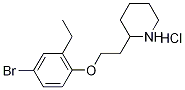 4-Bromo-2-ethylphenyl 2-(2-piperidinyl)ethylether hydrochloride Struktur