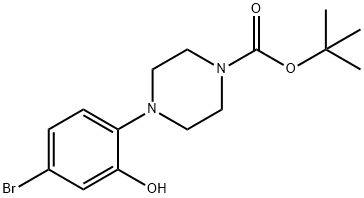 2-(4-Boc-piperazino-1-yl)-5-bromophenol Struktur