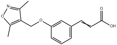 2-propenoic acid, 3-[3-[(3,5-dimethyl-4-isoxazolyl)methoxy Struktur